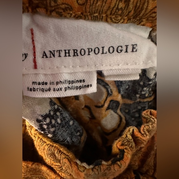 Anthropologie Mustard Yellow Floral Linen Blend High Rise Shorts Womens XS - Picture 4 of 6